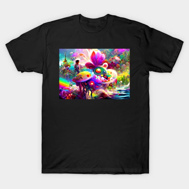 Color Globs | Rainbow Flora T-Shirt by AlexandrAIart